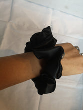 Black Satin Scrunchie